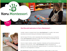 Tablet Screenshot of korumontessori.co.nz